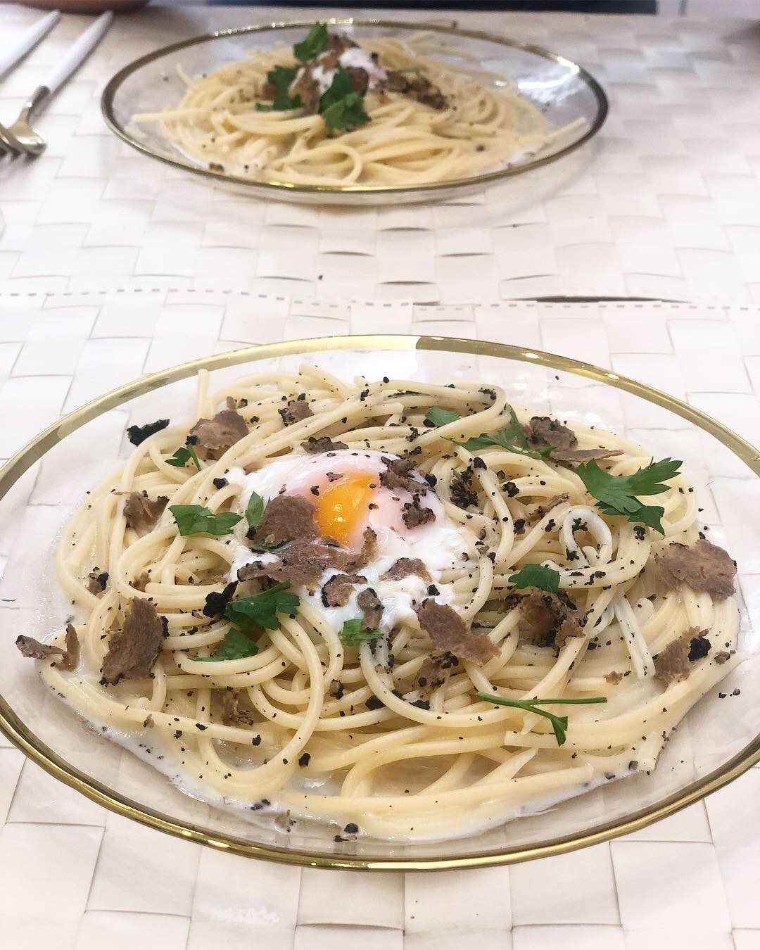 黑松露意大利粉配溫泉蛋