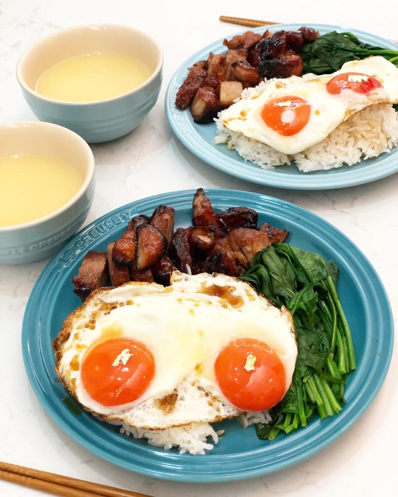 叉燒太陽蛋飯 