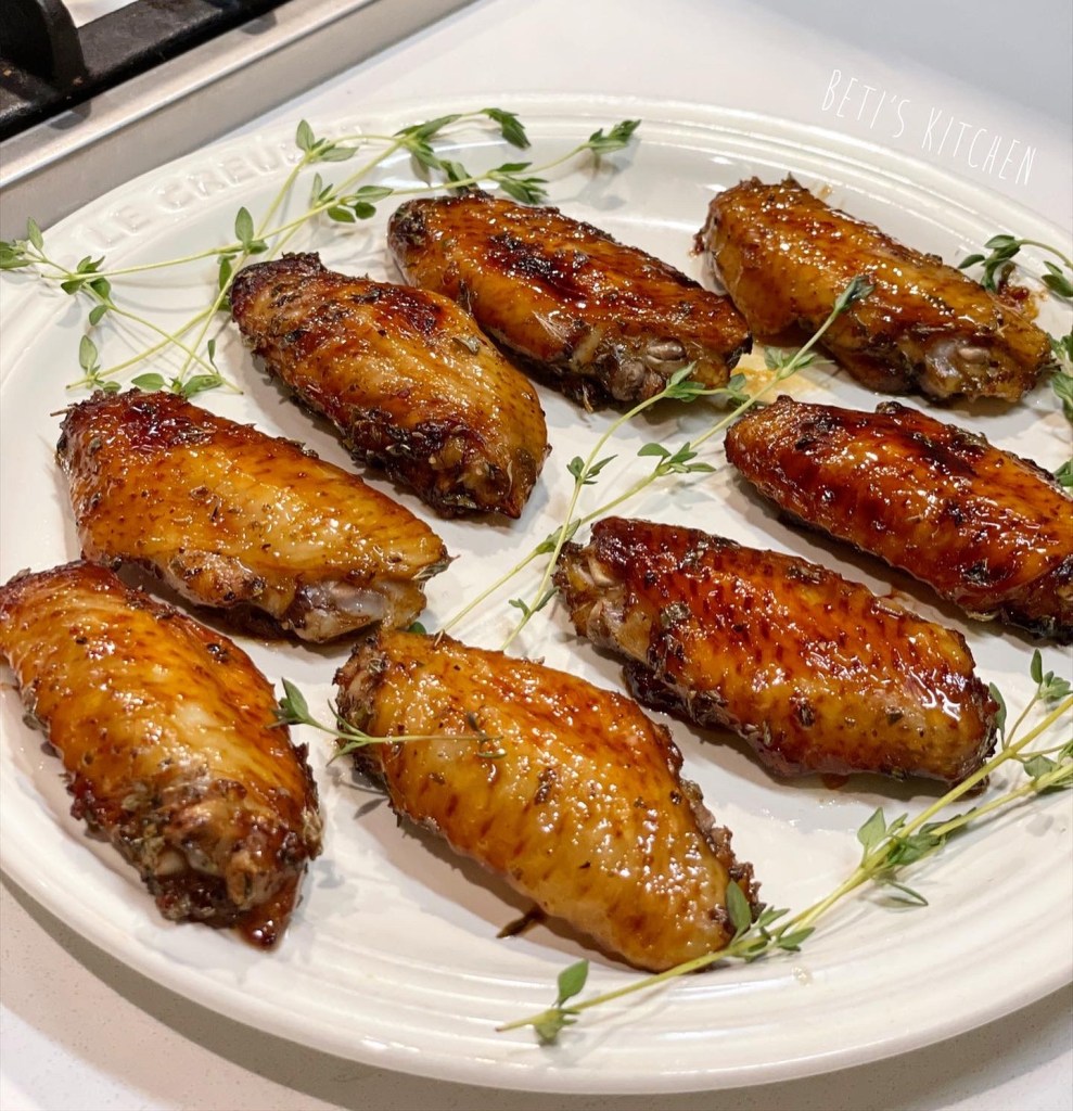 香草蜜糖焗雞翼