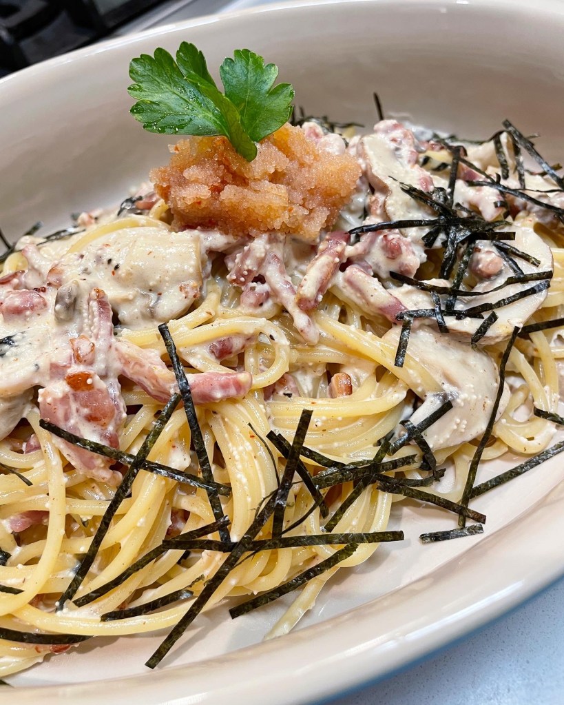 忌廉明太子煙肉意粉