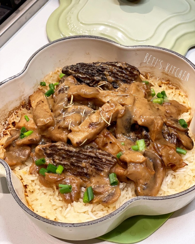 素忌廉羊肚菌飯 