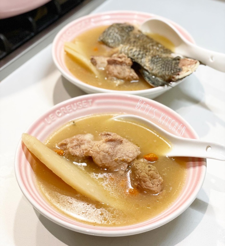 斑魚淮山杞子煲豬骨