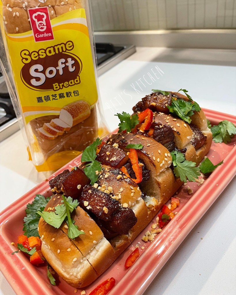 紅燒五花肉芝麻包