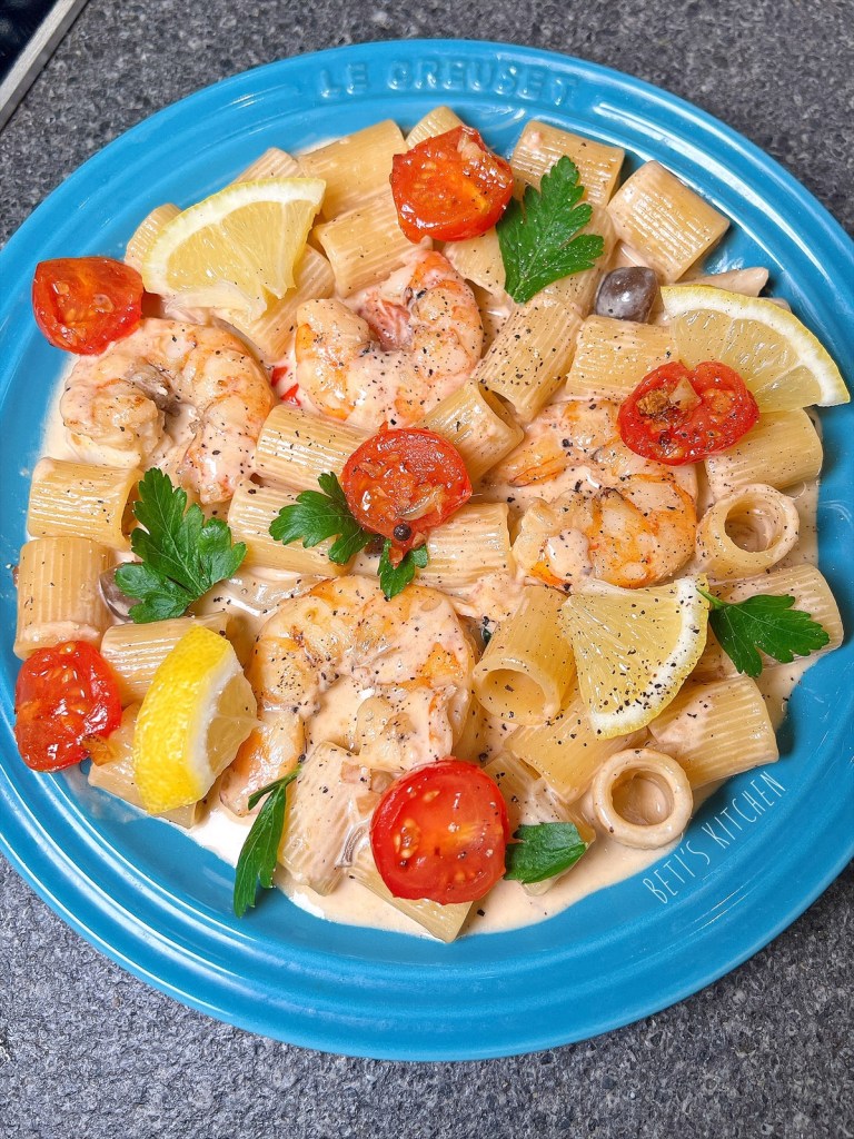 特濃檸檬大蝦忌廉長通粉