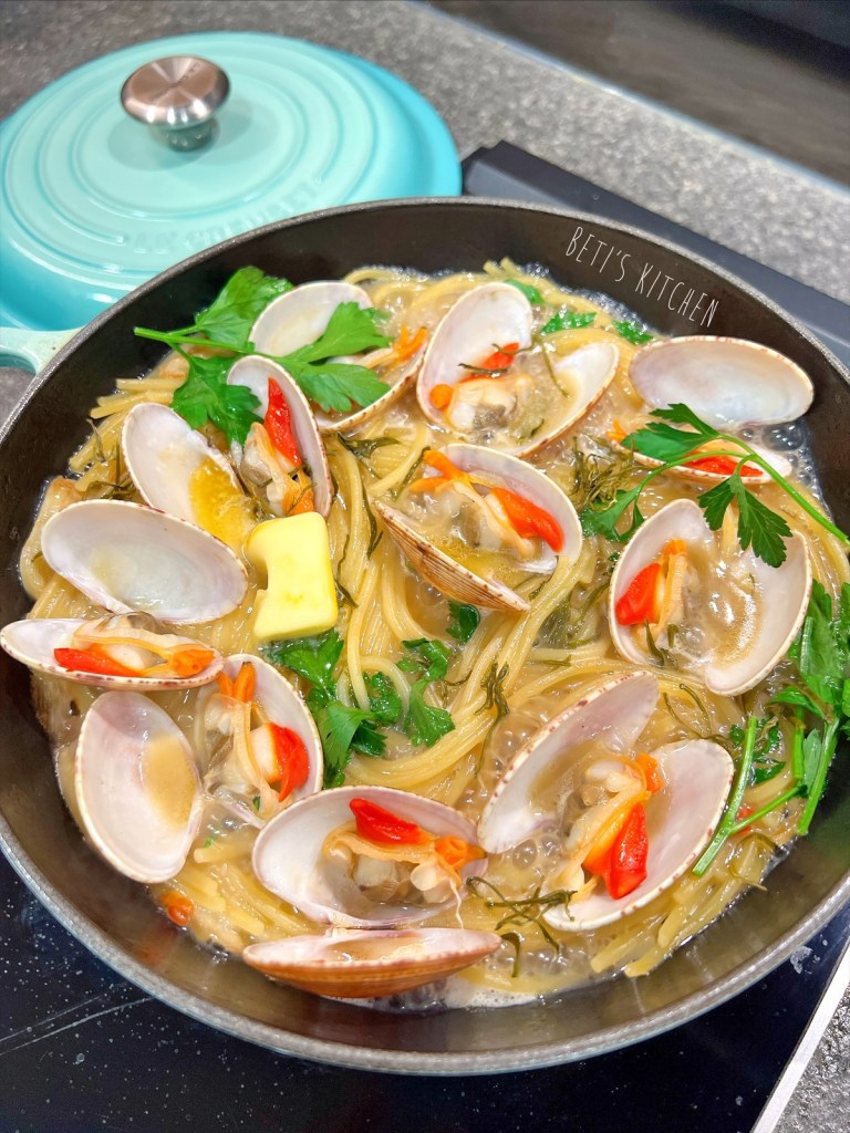 日式牛油清酒大蜆意粉