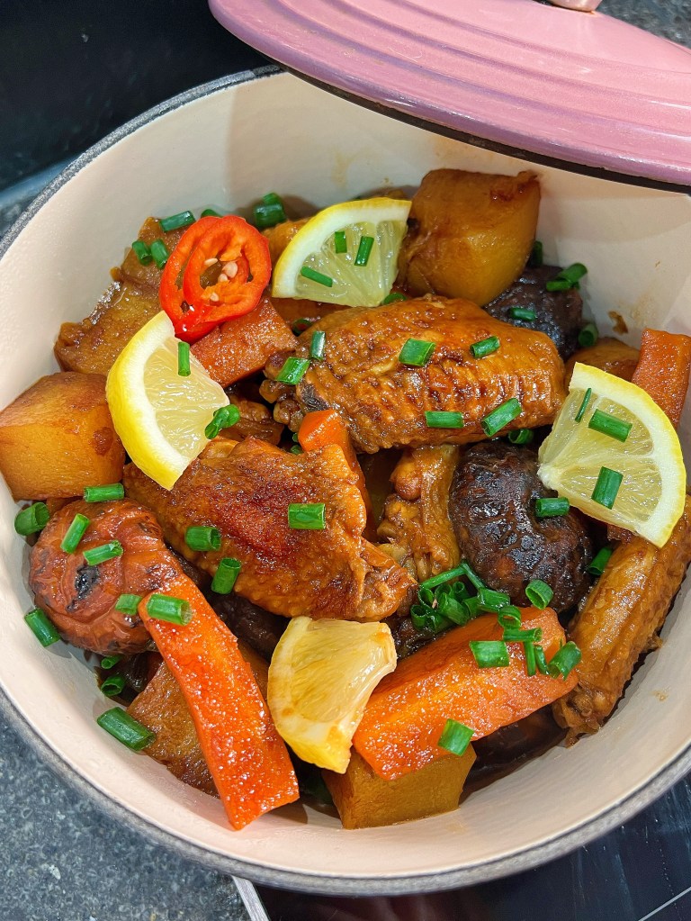 檸檬可樂炆雞翼薯仔 